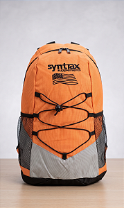 Mochila tipo Gymbag Syntrax - laranja e preta