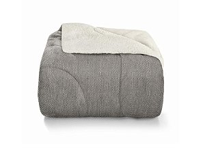 Cobertor Sherpa Queen 235 x 260cm Chevron Hedrons