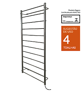 Toalheiro Térmico de Parede em Inox ZZONN com 12 Barras - Modelo M12SD-2 - 220V