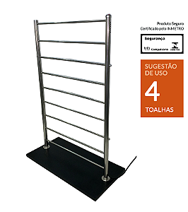 Toalheiro Térmico de Piso em Inox ZZONN com 9 Barras - Modelo P09SD-1 - 127V