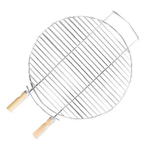 Grelha ZZONN GR750 em Aço Inox 304 e cabos anatômicos de madeira
