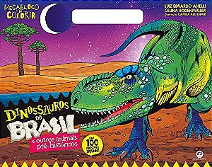 Livro Megapad - Colorir & Atividades com Adesivos: Dinossauros