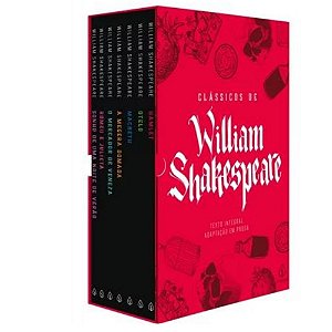 Box de Livros Contos Clássicos de William Shakespeare | Com 7 Marcadores de Páginas