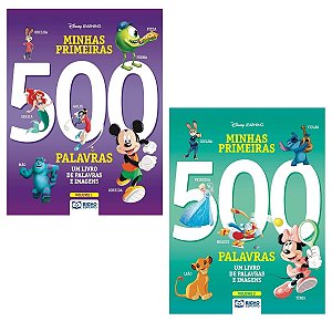 Coleção 2 Livros da Disney Minhas Primeiras 500 Palavras | Volumes 1 e 2