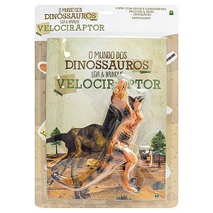 Coleção Mundo dos Dinossauros | Leia e Brinque Velociraptor | Livro + Brinquedo