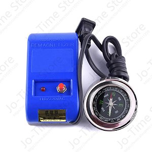 Aparelho para desmagnetizar  relógios e ferramentas, com bussola para teste, desmagnetizador, Importado