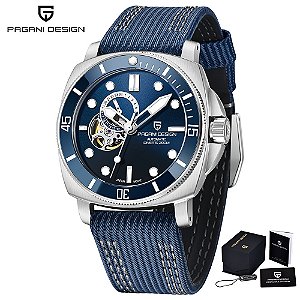 Pagani Design PD-1736 Relógio Vidro Sapphire mecânico automático,aço 316L Seiko NH39a Garantia Ezequias Relojoeiro Importado