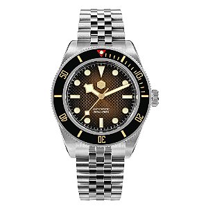 San Martin-Relógio de Mergulho Mecânico Automático Masculino, Aço Inoxidável Calibre Seiko NH35 Importado