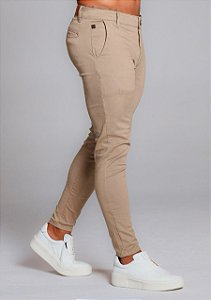 CALÇA ALFAIATARIA C/ ELASTANO CAQUI