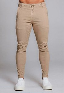 CALÇA ALFAIATARIA C/ ELASTANO CAQUI - PREMIUM