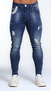 CALÇA SKINNY C/ ELASTANO DESTROYED