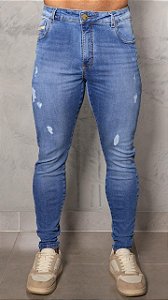 CALÇA SKINNY C/ ELASTANO DESTROYED