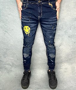 CALÇA SKINNY C/ ELASTANO EMOJI