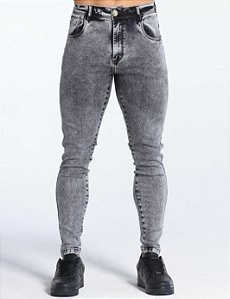 CALÇA SKINNY C/ ELASTANO CINZA - PREMIUM