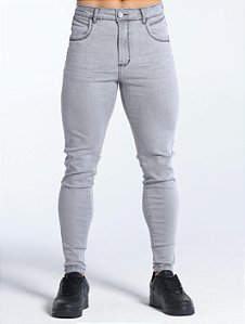 CALÇA SKINNY C/ ELASTANO CINZA - PREMIUM