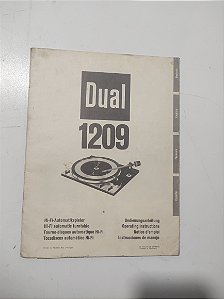 Manual original Toca discos Dual 1209