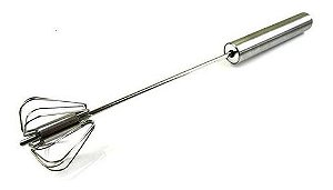 Batedor Mixer Ovo Clara  Inox Giratório Semi Automatico