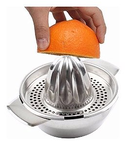 Espremedor Inox De Laranja E Limão Manual Prático