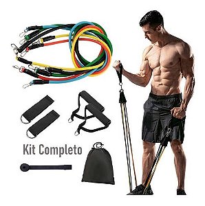Elástico Para Treino Kit Completo Com Bolsa Para Viagem