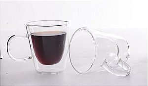 Caneca De Vidro Duplo Vidro Bistro 2pcs