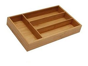 Porta Talher Em Bambu Para Organizar O Espaço Na Gaveta