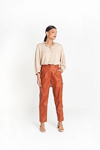 CALÇA ALAFAIATARIA RETA CARAMELO