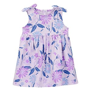 Vestido Carter's Lilás Floral com Calcinha