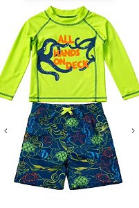 Conjunto Praia Verde Neon Polvo