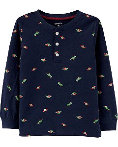 Blusa Manga Longa Dinossauro Natal