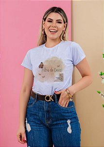 Camiseta Baby Look Básica Soft - Filha de Deus