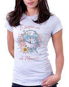 Camiseta Baby Look Básica Soft - É tempo de Renovo
