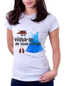 Camiseta Baby Look Básica Soft - Vista-se de boas Obras