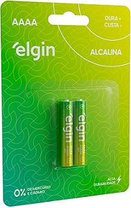 Pilha Alcalina Elgin AAAA 2 Unidades