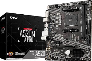 PLACA MAE MSI A520M-A PRO AM4 DDR4 MATX