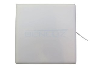 Luminária Plafon 12W LED 10x10 Quadrada Borda infinita 2 em 1 Branco Quente