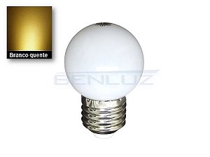 Lâmpada Bulbo 2,5W LED Bolinha Branco Quente 220v e 110V