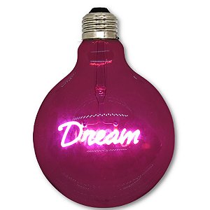 Lâmpada Led Bulbo Filamento Dream 3W Rosa Bivolt