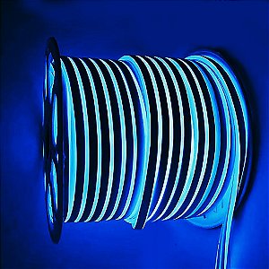 Mangueira LED Neon Flexível 12V Azul Rolo 100M a Prova d'água