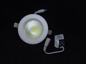 Spot Led Cob 5W Branco Frio Redondo de Embutir Fixo - Bivolt