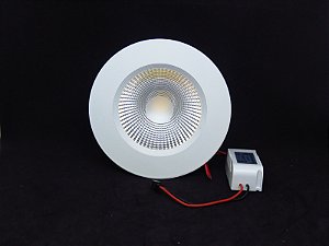 Spot Led Cob 15W Branco Quente Redondo de Embutir - Bivolt