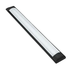 Luminária LED Linear De Sobrepor SLIM Preta 36W Branco Frio 120CM