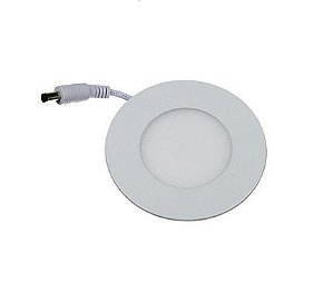 Luminária Plafon 3W LED 8cm Redondo Embutir Branco Quente