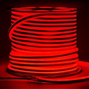 Mangueira Neon de LED Flexível Rolo com 100 Metros Vermelha