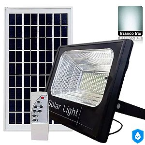 Refletor Holofote LED 40W Placa Solar Branco Frio a Prova D'água IP66