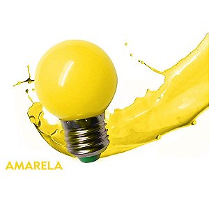 Lâmpada Bulbo 1W LED Bolinha Amarela 220V