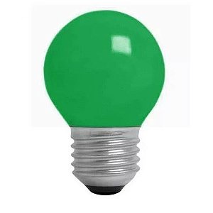 Lâmpada Bulbo 1W LED Bolinha Verde 220V