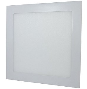 Painel Plafon 18W LED Quadrado Embutir Branco Quente Bivolt