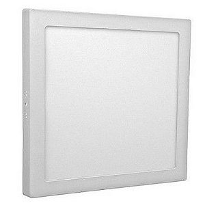 Luminária Plafon 18W LED Quadrado Sobrepor Branco Frio Bivolt