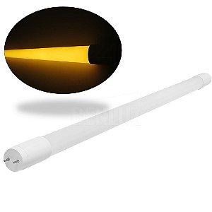 Lâmpada Tubular Led Amarelo 9W Fosco T8 60CM 1 Lado