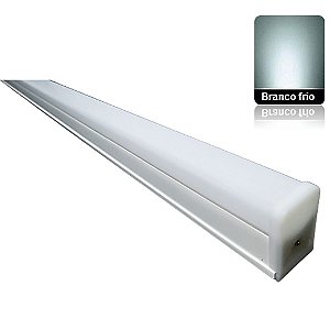 Lâmpada LED Tubular 9W com calha fosco T5 58cm Branco Frio 6000k